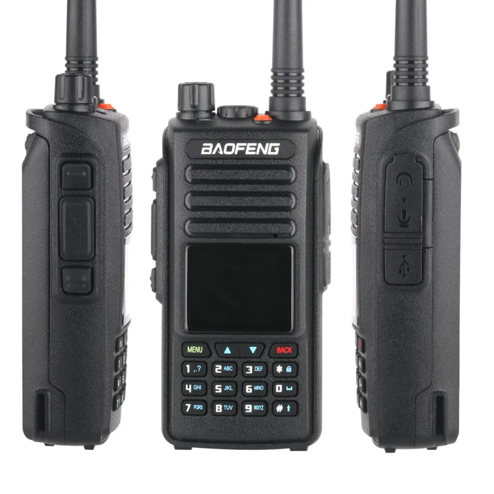 Baofeng DMR DM-1702(gps) рация VHF UHF Двухдиапазонная 137-174& 400-470MHz Dual Time slot Tier 1& 2 цифровое радио