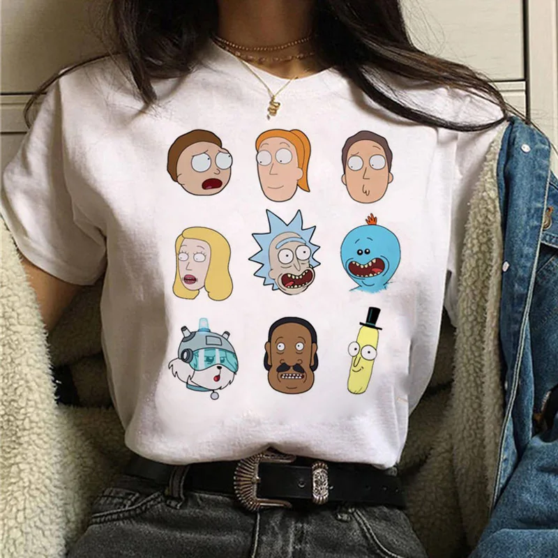 

Cartoon TV Show T-shirt Ladies Tops Cute Women Short Sleeve Ladies Summer T-shirts Street Style Womens T-Shirts Fashion Tops