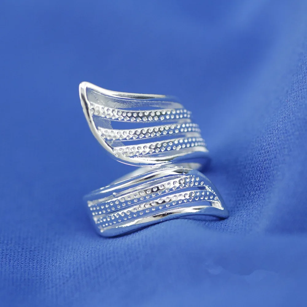 Женское кольцо из серебра 925 пробы с открытым крылом|ring size for men|ring silver sterlingring gas |