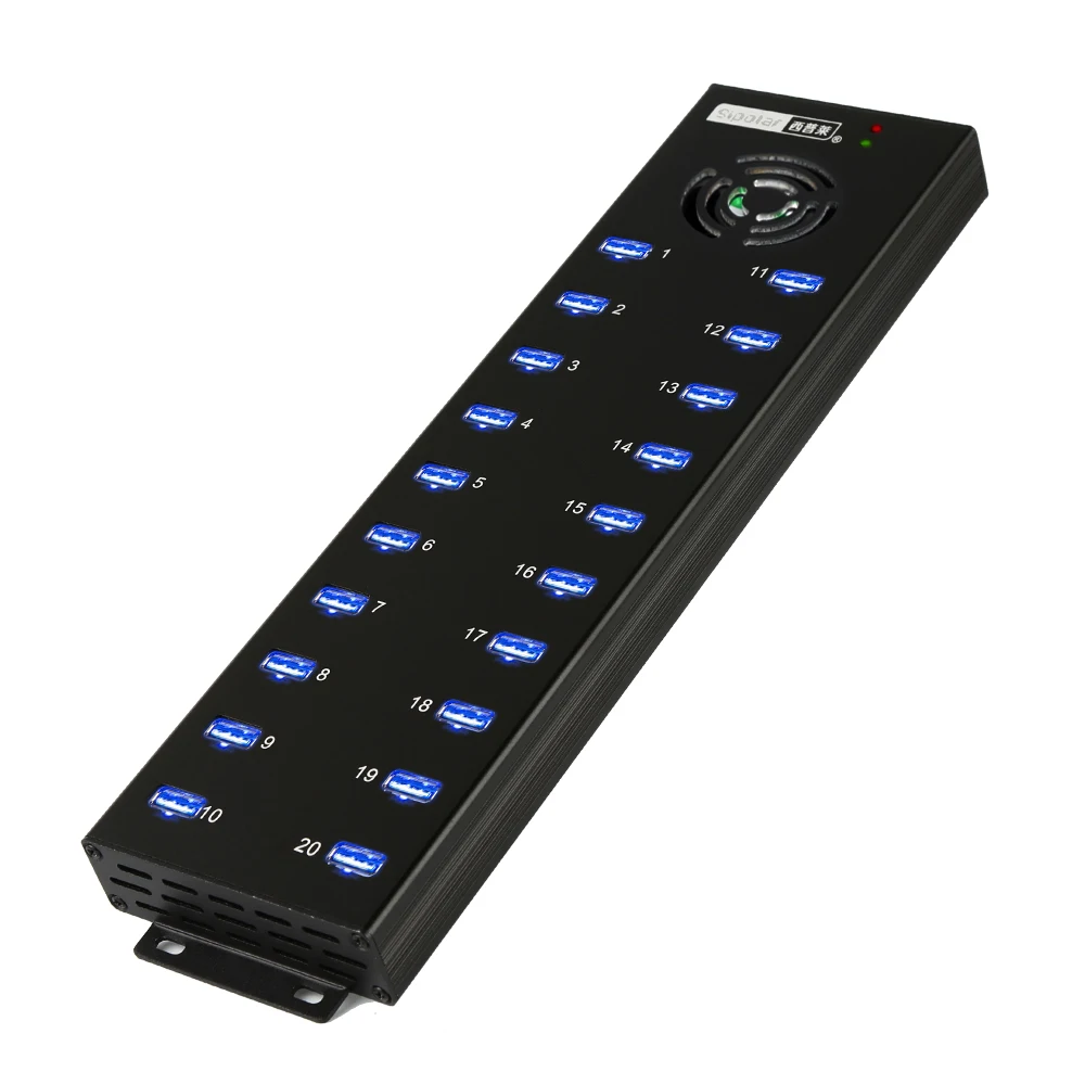 Sipolar промышленных 20 порт usb 2 0 концентратор мульти 1.2A USB Автомобильное зарядное