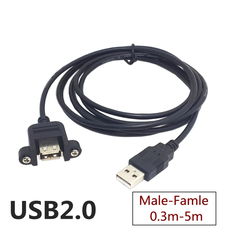 30 см 1 м 3 USB 0 мужского и женского пола Удлинитель 2 кабель с винт крепления панели