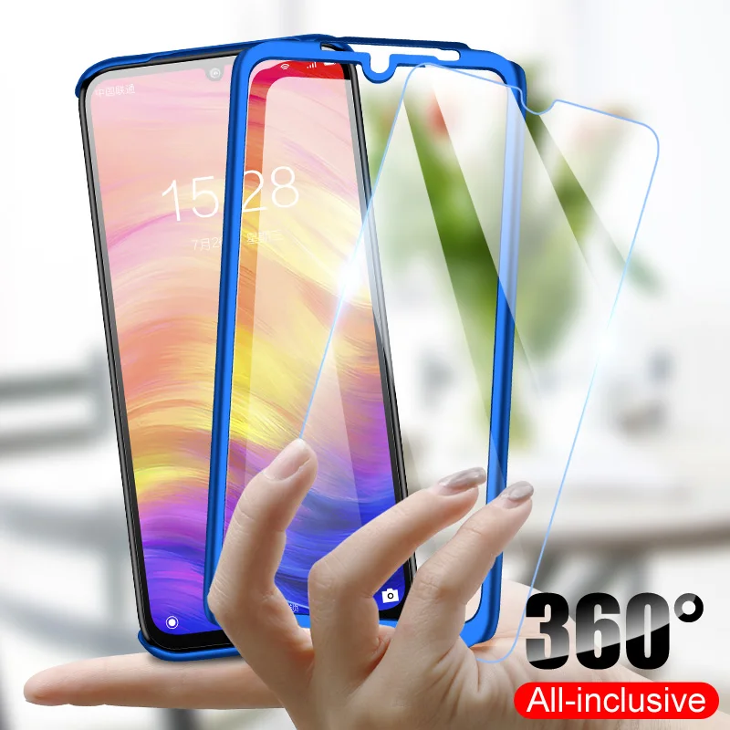 Роскошный стеклянный чехол с полным покрытием 360 для Huawei Honor Y5 Y6 Y7 Y9 P Smart Z Pro Plus Prime