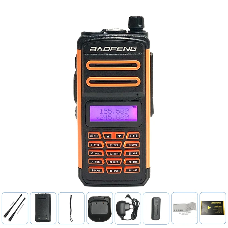 Baofeng BF-X3 PLUS Long Range Tri-Band Portable Walkie Talkie VHF/UHF PTT Two Way Radio UV5R Update Version Amateur Ham | Мобильные