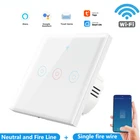 Умный сенсорный выключатель Tuya с Wi-Fi для умного дома, переключатель света с голосовым управлением на 123 клавиши, поддержка Alexa и Google Assistant