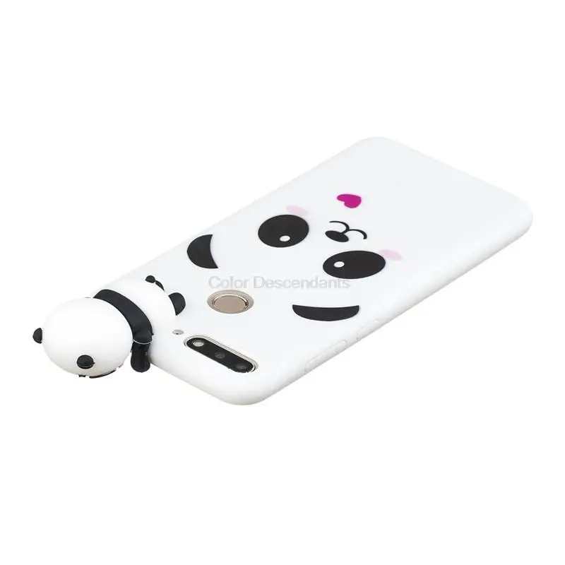 Чехол для Huawei P Smart 2019 мягкий силиконовый чехол с 3D пандой Y5 Y6 Y7 Prime 2018 Honor 7S 8 9 10 Lite |