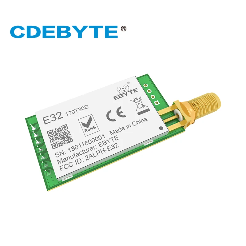 

Ebyte E32-170T30D SX1278 UART 170MHz 30dBm 1W LoRa Module Long Range DIP IoT Transceiver