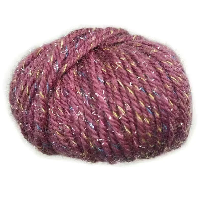 50 г/шар мягкая теплая полиэфирная вязальная пряжа Золотая блестящая нить для