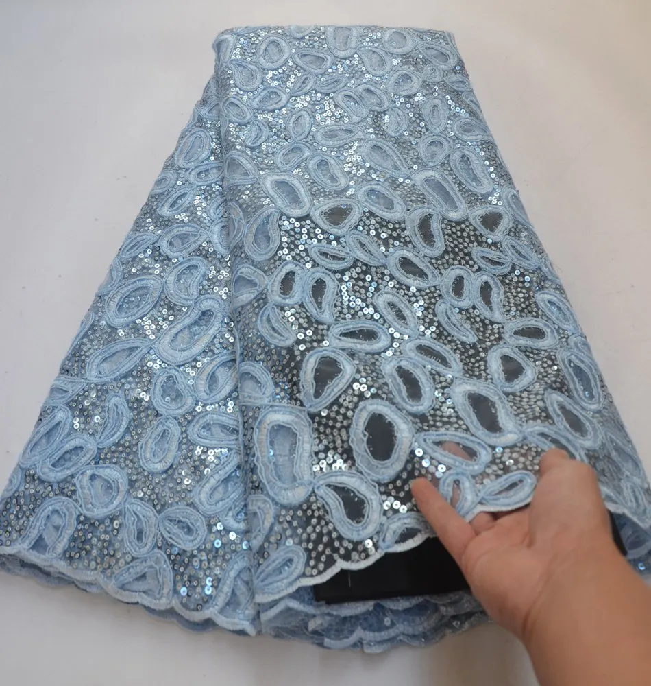 Французская кружевная ткань с блестками 2019 Новая мода африканская чистая