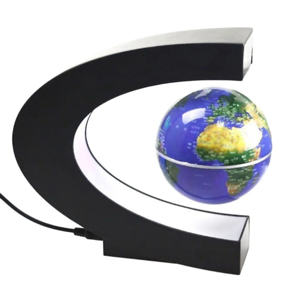Hot Magnetic Levitation Floating Globe World Map with LED Light Gifts School Teaching Equipment Home Office Desk Decoration