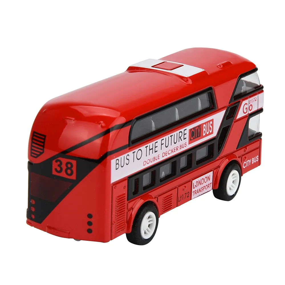 Модель двухэтажного автобуса из сплава литой городской автобус для детей 2018