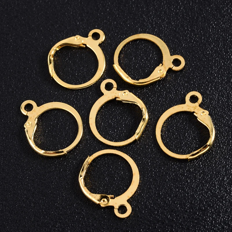 12x14mm Copper DIY French Lever Earring Hooks 60Pcs/Lot Wire Settings Base Earrings Hoops For Jewelry Making Findings Supplies | Украшения