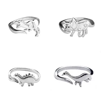 adjustable female alloy girls teens punk dinosaur korean style ring women finger ring frog opening ring fashion jewelry