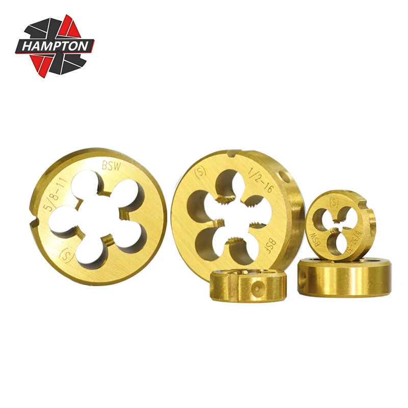 Hampton Thread Die BSF/BSW 5/32 5/16 5/8 1/4 1/2 правая ручная резьба с титановым покрытием|Метчик