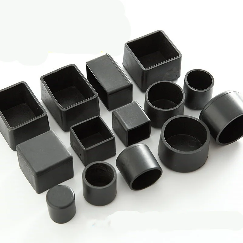 

4pcs square chair leg caps Non-slip Table Foot dust Cover Socks Floor Protector pads pipe plugs furniture leveling feet