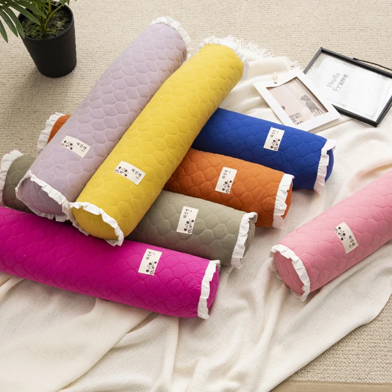 Длинная Подушка ярких цветов внутренняя гречишная шелуха хлопковая круглая