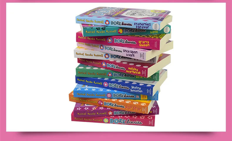 Tanie 13 Książek/zestaw Pamiętniki Dork Komiksowe Powieści Książki Dzieci Angielski Czytanie Pamiętnik Rozdział Książka Przygodowa