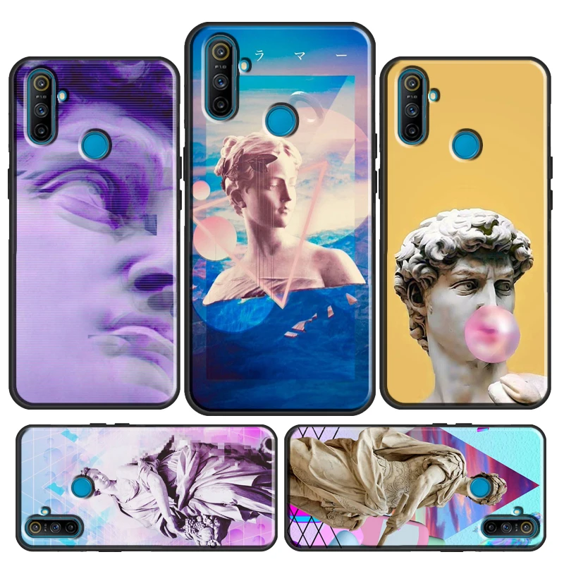 Эстетика Vaporwave Штукатурная статуя для OPPO Realme 8 Pro Q3 6 7 i C3 GT Neo чехол OnePlus 9 Nord 7T 8T 9R |