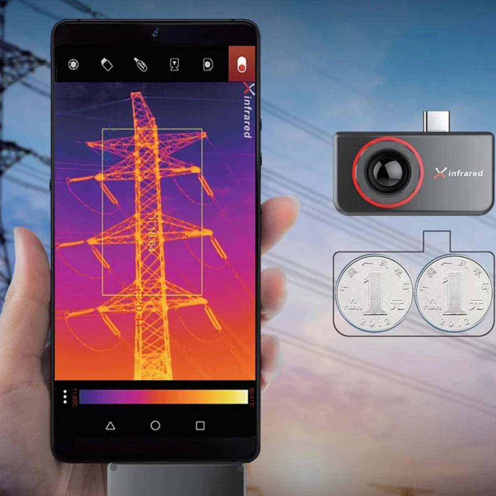 Тепловизионная камера InfiRay T3pro Смартфон Android Type C ночное видение охотничий
