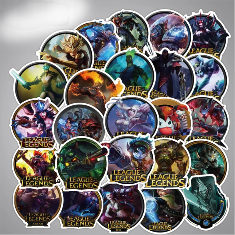 

50/100 шт. DIY LOL League Of Legends Heroes, настенная наклейка для ноутбука, багажа, гостиной