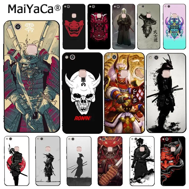 MaiYaCa японская маска самурая oni чехол для телефона Huawei Y9 Y7 Y6 II Y5 Prime 2018 2019|Бамперы| |