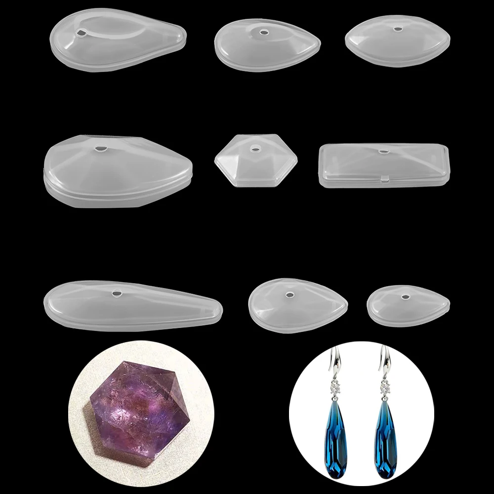 

Силиконовая форма, твердый 3D кулон из эпоксидной смолы, кристалл, ожерелье, браслет, серьги, геометрические поделки для изготовления ювелир...