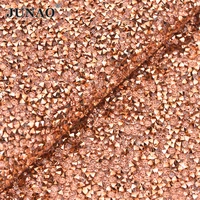 2440cm rose gold adhesive rhinestone mesh trim hotfix crystal fabric sheet strass ribbon resin beads applique for diy crafts