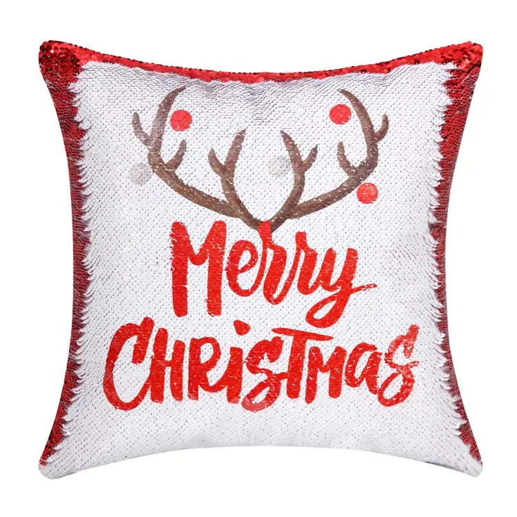 

Рождественский подарок, наволочка с блестками, украшение в красную клетку, наволочка для домашнего дивана, наволочка