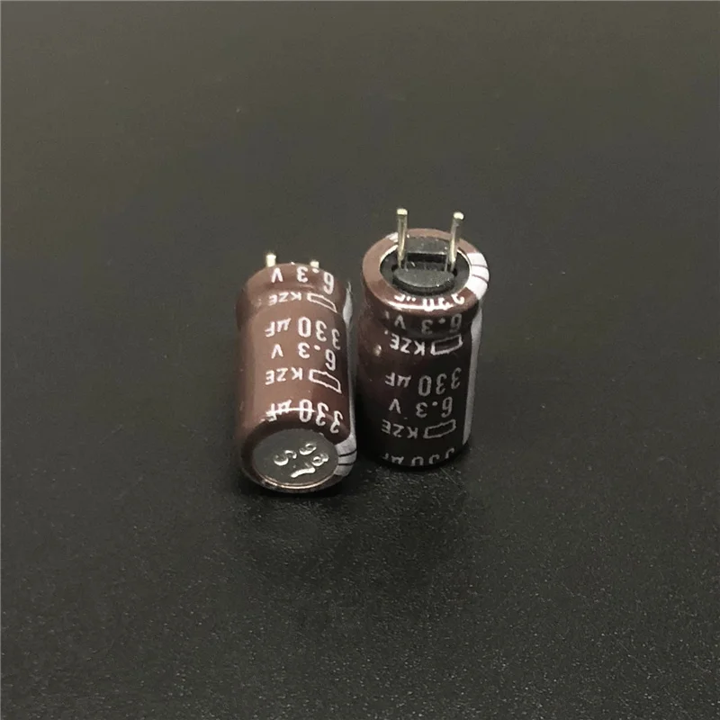 100 шт. 330 мкФ 6 3 В NCC KZE серия 3x11 мм низкое сопротивление Низкий ESR 6.3V330uF алюминиевый