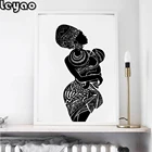 Красивая Африканская женщина с детской спальной, Настенная картина из страз, черно-белая полноразмерная вышивка, мозаика, домашний декор
