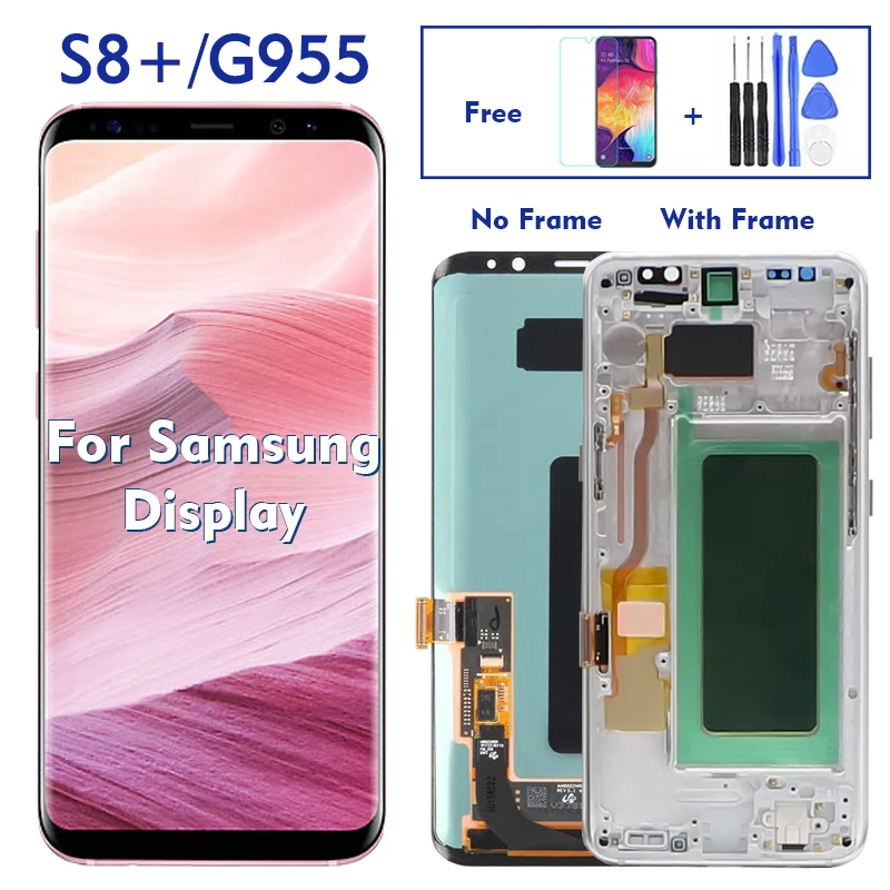 ЖК дисплей с дигитайзером сенсорного экрана в сборе ААА + S8 Super Amoled для