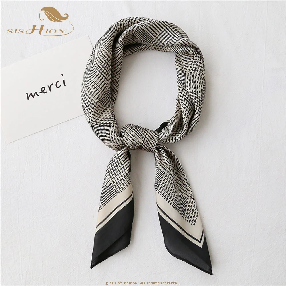

SISHION осенний женский винтажный маленький шарф Классический весенний и осенний профессиональный декоративный квадратный шарф SP0829