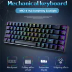 60% Rgb Механическая игровая клавиатура Type C Проводная 68 клавиш 18 Rgb подсветка Usb Водонепроницаемая клавиатура офисные электронные спортивные игровые аксессуары