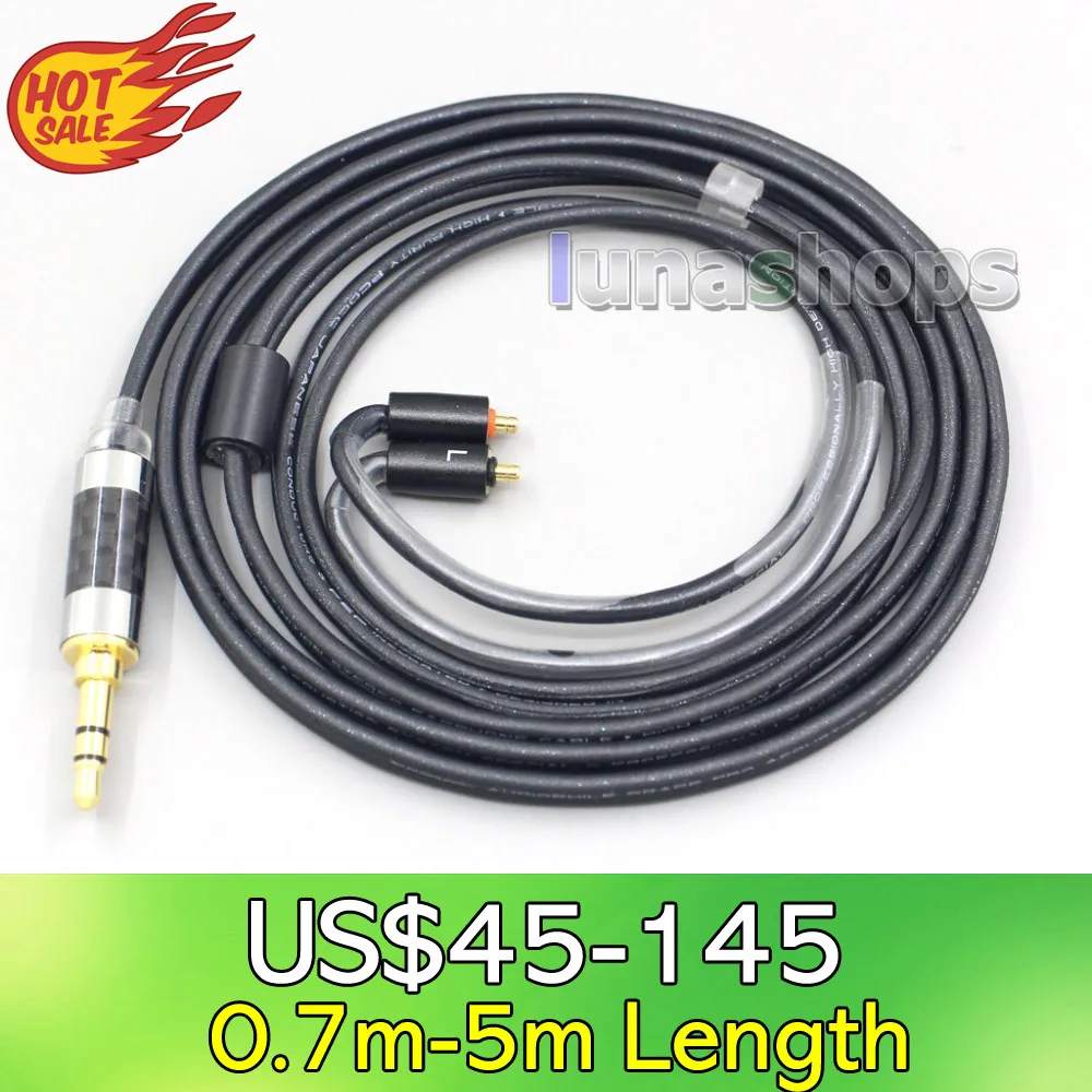 

LN007112 2.5mm 4.4mm XLR 3.5mm Black 99% Pure PCOCC Earphone Cable For UE Live UE6 Pro Lighting SUPERBAX IPX