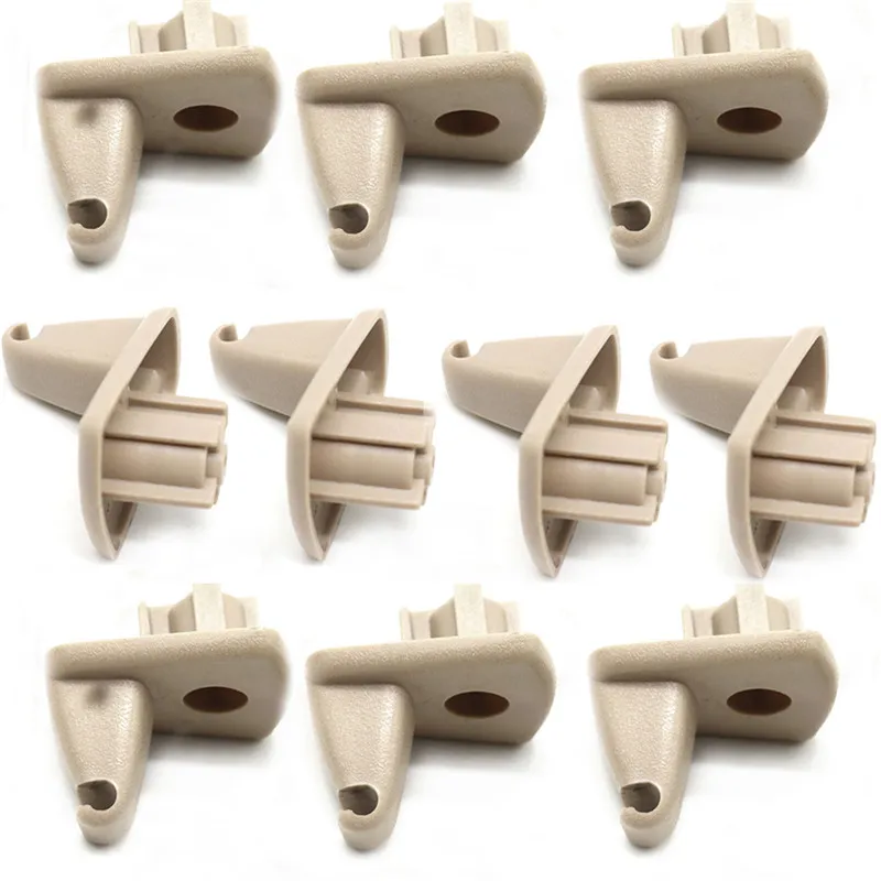 10PCS Replacement 1EJ51BD1AA 1ET511W1AA Sun Visor Hook Clip for Chrysler 300 for Dodge Charger Magnum 2449-0010A-2