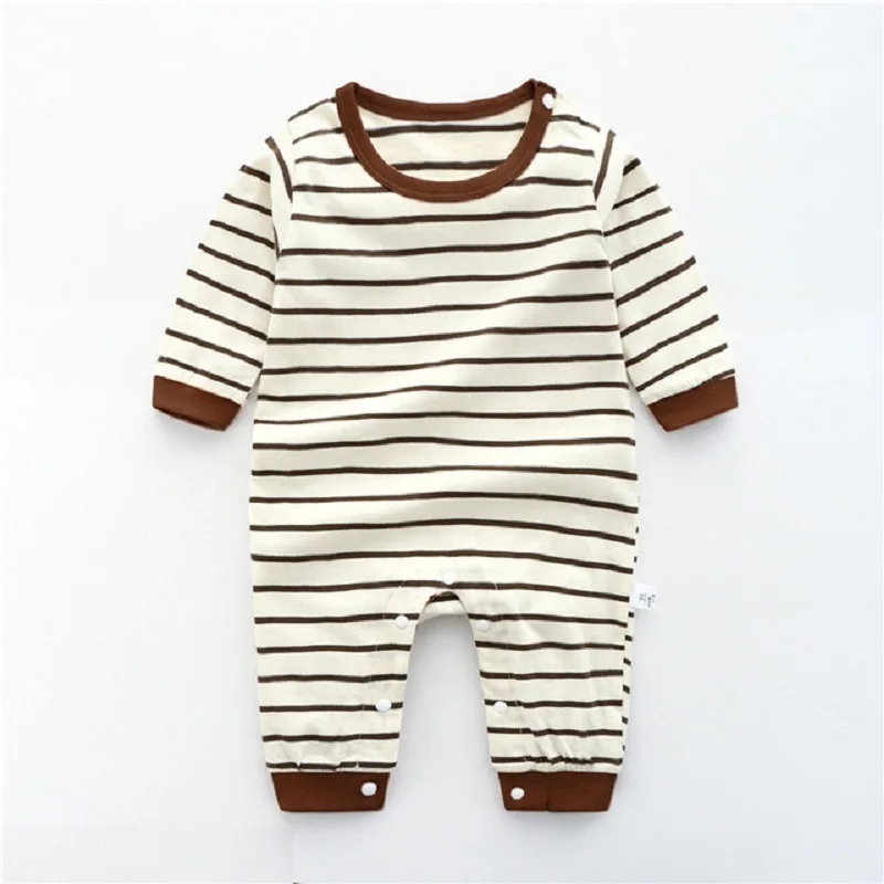 Комбинезоны для новорожденных детский хлопковый комбинезон с длинными рукавами