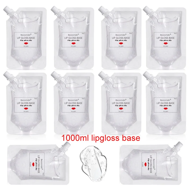 

1000ml DIY Clear Lipgloss Nutritious Liquid Base Oil Moisturizing Non-stick Lipstick Long Lasting Glitter Material Gel Makeup