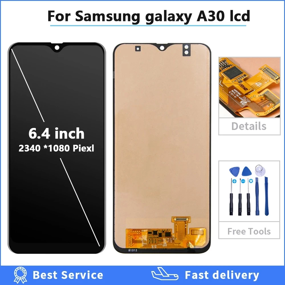 ЖК-дисплей для SAMSUNG GALAXY A10 A105 A105F A20 A205 A30 A305 сенсорный экран дигитайзер в сборе
