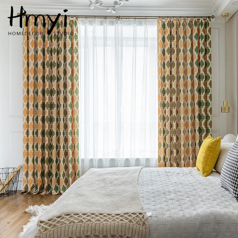 Светонепроницаемые занавески современные красочные красивые геометрические
