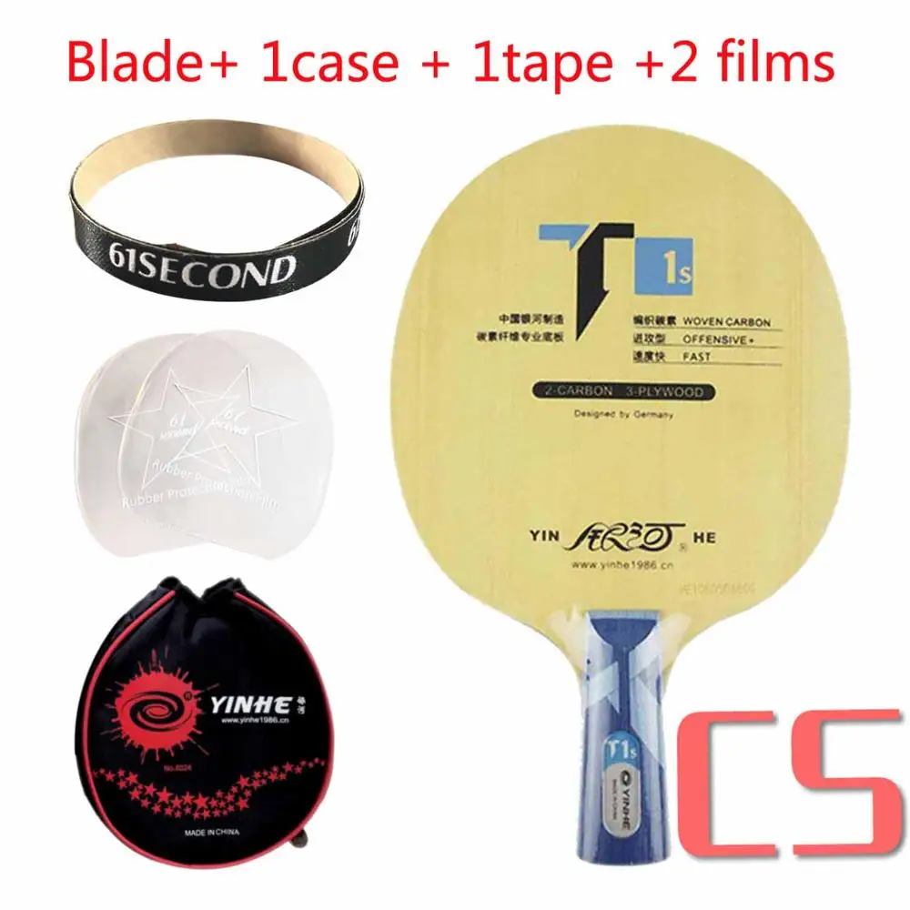 CS with Y 1case YINHE T-1S T1S настольный теннис лезвие T-1 T1 ракетки пинг понг летучая мышь лопасть - Цвет: CS with Y 1case