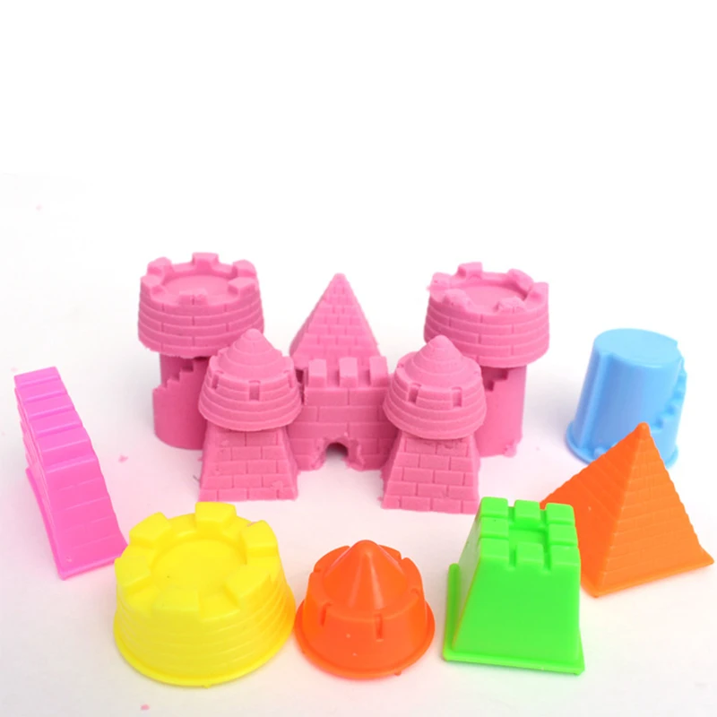 

6Pcs/Set Mini Portable Castle Sand Clay Mold Toys Children Pyramid Sandcastle Kids Classic Model Building Kits Outdoor Game Toy