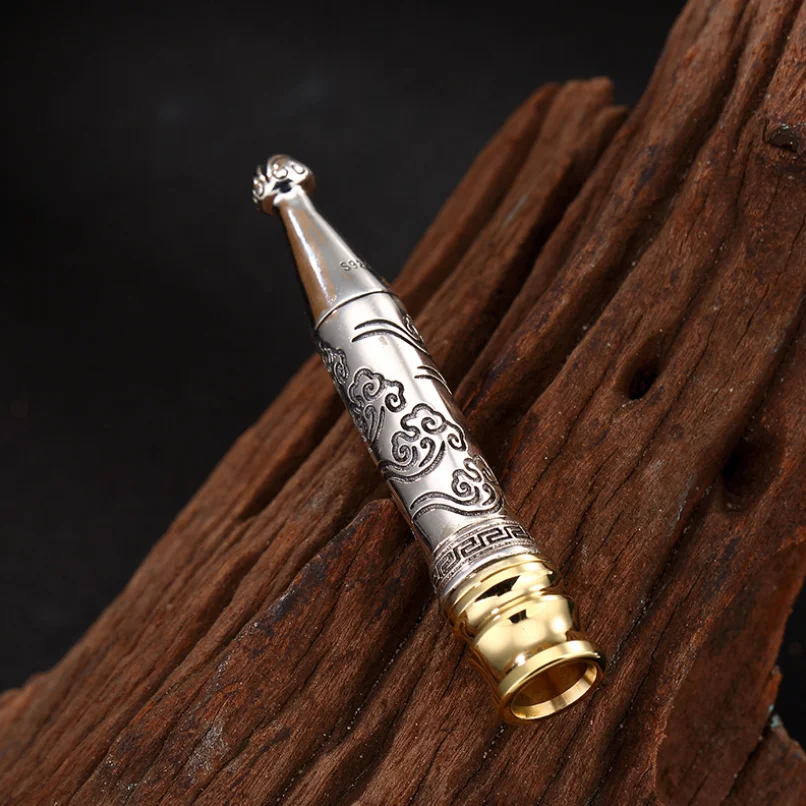 Кулон-фильтр для сигарет из стерлингового серебра S925 пробы Серебряный фильтр