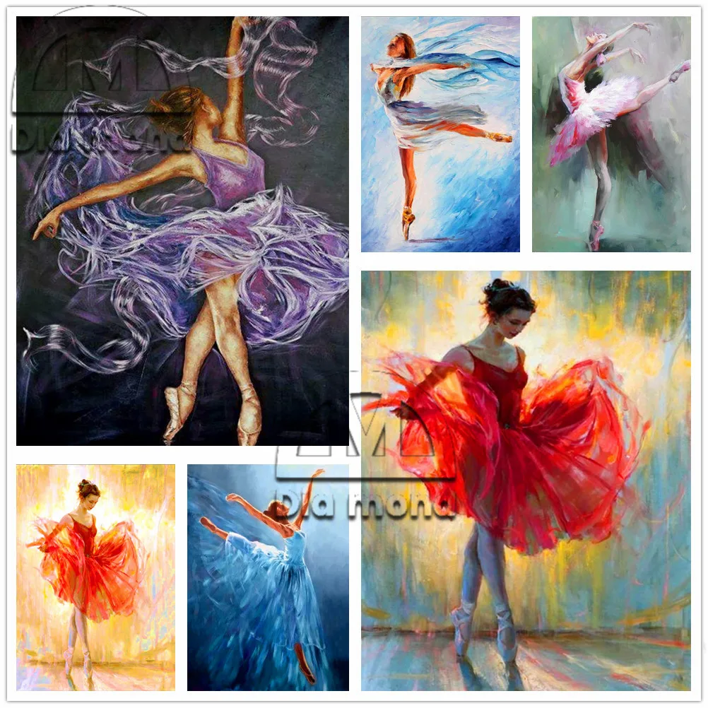 Алмазная живопись с изображением танцующей девушки 5D &quotсделай сам&quot