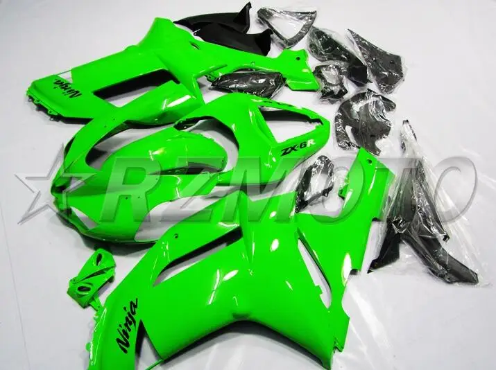 

Новый стиль из АБС-пластика для мотоцикла весь обтекатели комплект подходит для kawasaki Ninja ZX6R 636 2007 2008 07 08 6R ZX-6R кузов комплект зеленый глянцевы...