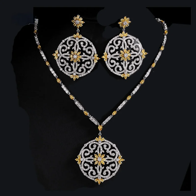 

Новый комплект ожерелья в стиле ретро с цирконом во дворцовом стиле микро-инкрустированные красочными кристаллами цепочка для свитера акс...