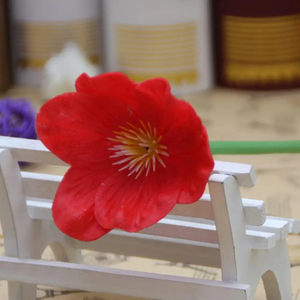 Элегантные европейские Искусственные цветы из искусственной кожи мини маки