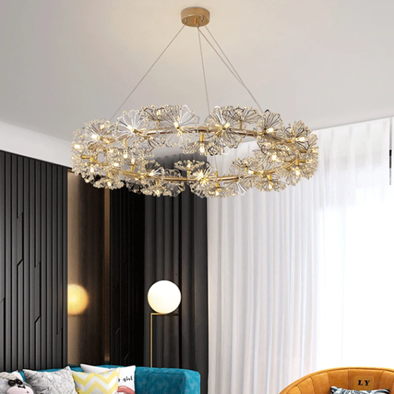 Хрустальные люстры в скандинавском стиле современная светодиодная лампа для