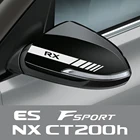 Виниловые наклейки на автомобильное зеркало заднего вида для Lexus RX 300 IS 250 GX 400 UX 200 NX LX LS GS ES CT200h Fsport, 2 шт.