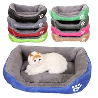 2021 pet dog bed cat soft large kennel warm cozy dog house soft fleece nest dog baskets mat autumn winter kennel pet square beds
