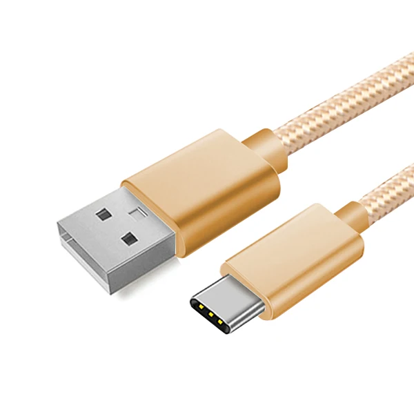 Gold C cable 1 м 2 м 3 м usb type-C кабель для xiaomi red mi note 7 USB-C для быстрой зарядки мобильного телефона type-C кабель для samsung Galaxy S9 S8 Plus - Цвет: Gold C cable