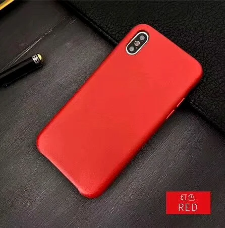 Red Чехол для телефона из искусственной кожи для iPhone 8 7 6 6s Plus XR X XS Max Роскошный чехол для Apple iPhone 11 Pro Max с логотипом задняя крышка - Цвет: Red